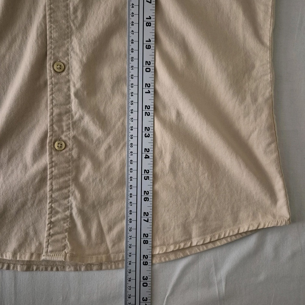 Father Sons Short Sleeve Khaki Tan Slim Fit Button Up Shirt Size XL - Picture 8 of 8